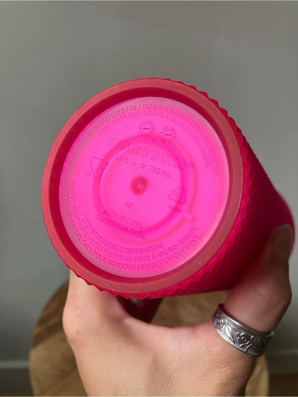 Starbucks | Hot Pink Matte Soft Touch Studded Venti Tumbler 24oz Venti Cold